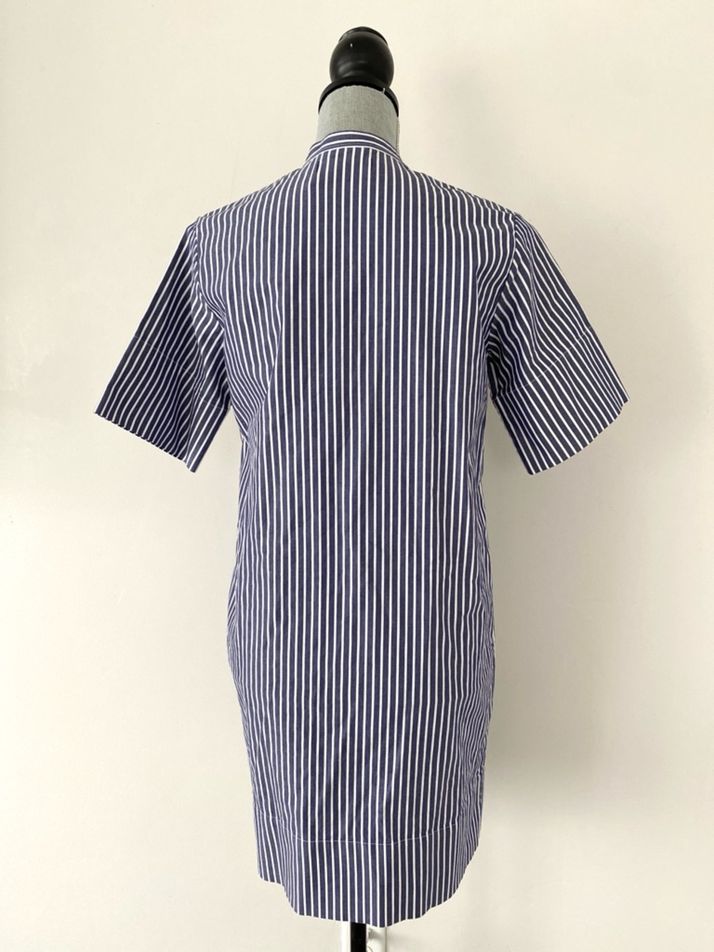 Everlane Navy & White Stripe Mini Shirt Dress Sz 0 Effortlessly Chic *No Belt - Picture 6 of 11